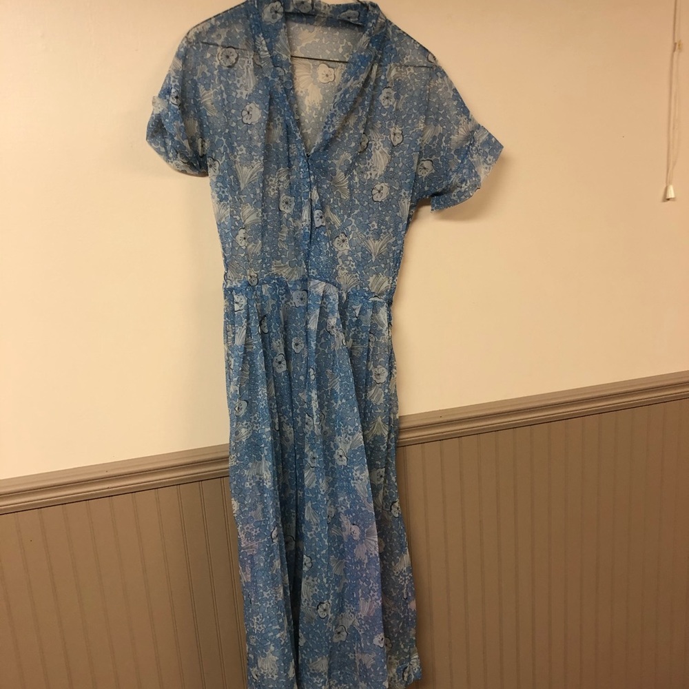 Sheer Button Up Cottagecore/Vintage Dress